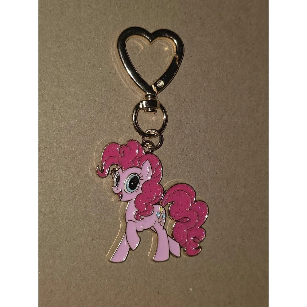 My Little Pony Keychain Charm! Pinkie Pie! Metal Enamel + Sparkles MLP NEW